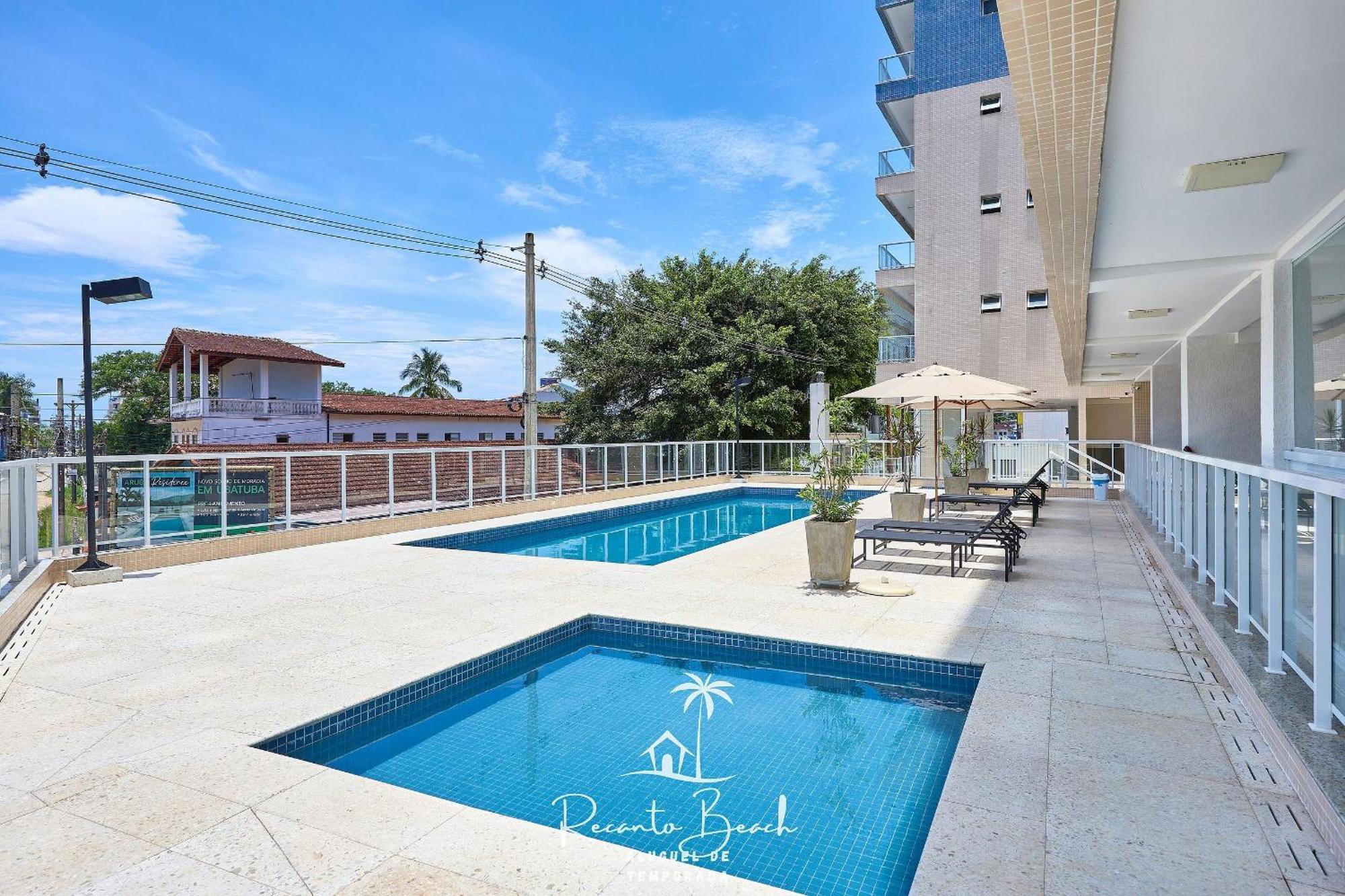 Apto Com Piscina Aquecida Sauna E Churrasqueira Apartamento Ubatuba Exterior foto